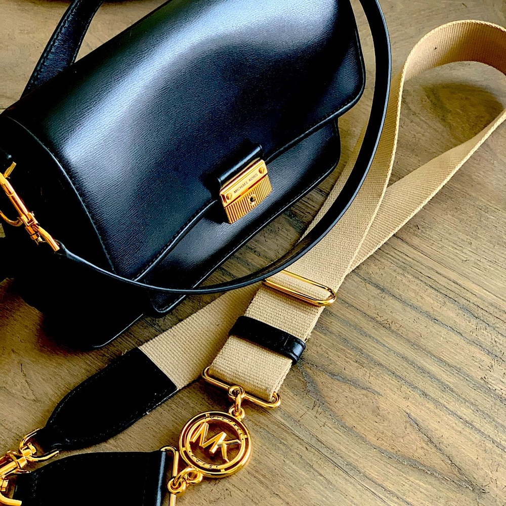 (2 Straps Included) Michael Kors Bradshaw Medium Leather Crossbody Bag